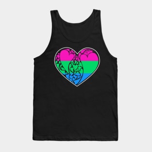 Polysexual Flag LGBT+ Heart Tank Top